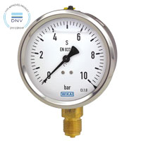 Wika Glycerine-Filled Pressure Gauge 100mm dia. Model 213.53.100